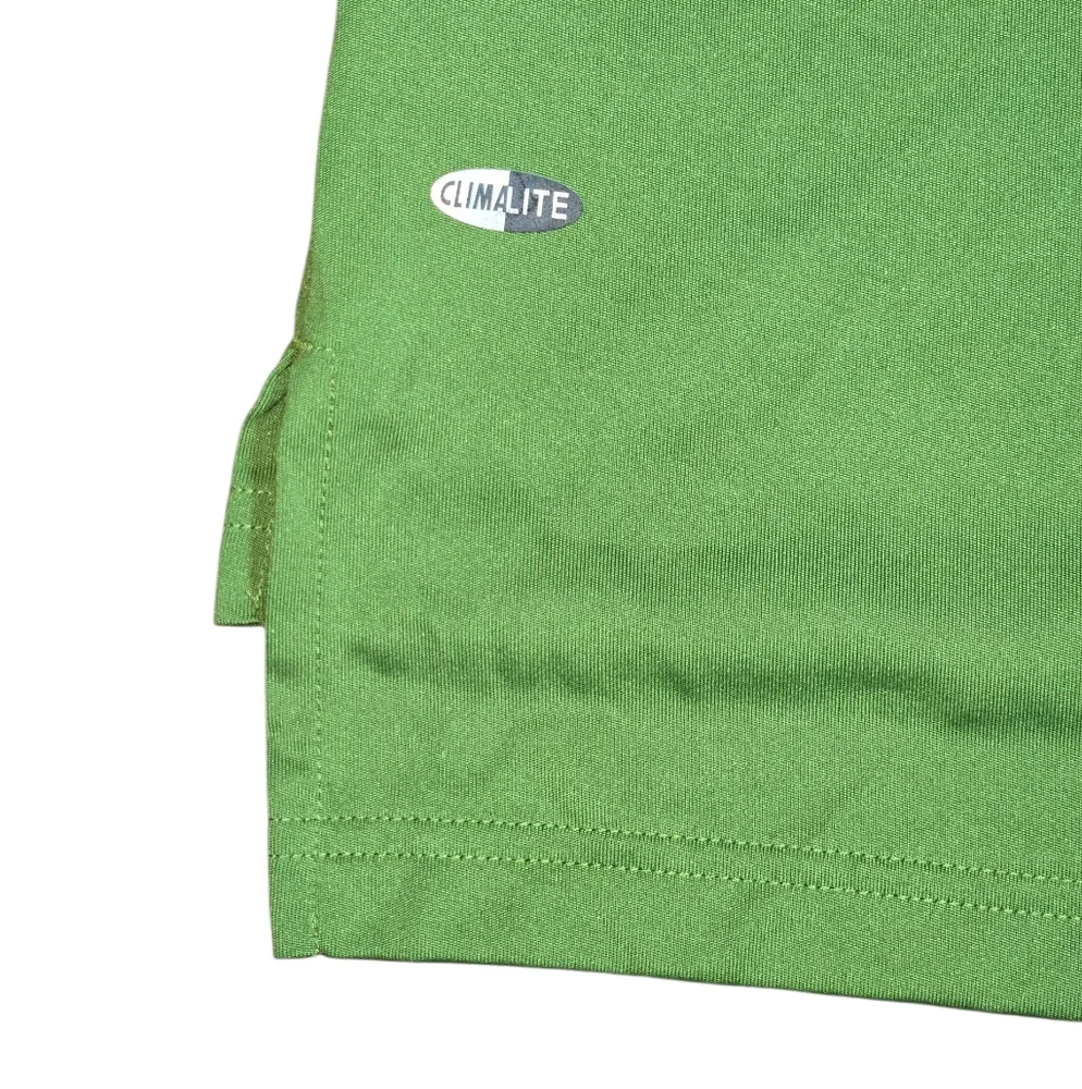 Adidas ClimaLite Sweat Wicking Green Stretch 2 Button‎ Short Sleeve Polo Size XL